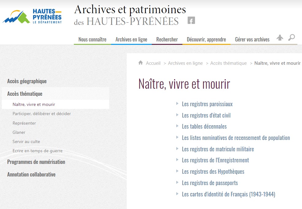 Archives des Hautes-Pyrénées (65)
