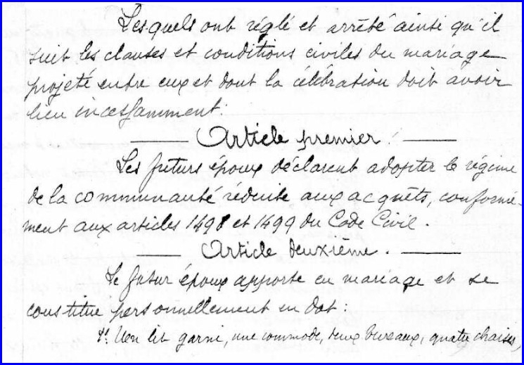 contrat de mariage Bayonne 1900